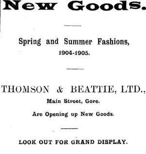 Page 5 Advertisements Column 4 (Mataura Ensign 3-9-1904)
