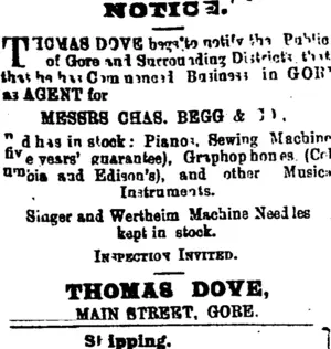 Page 1 Advertisements Column 1 (Mataura Ensign 26-1-1904)