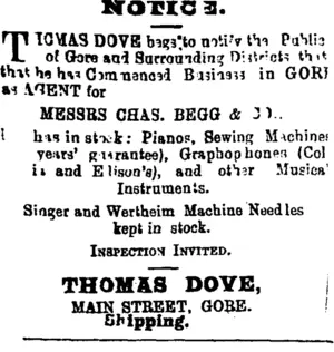 Page 1 Advertisements Column 1 (Mataura Ensign 3-3-1904)