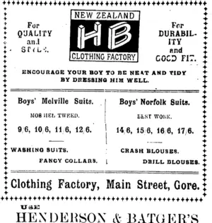 Page 3 Advertisements Column 6 (Mataura Ensign 6-10-1904)