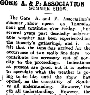 GORE A. & P ASSOCIATION (Mataura Ensign 29-11-1904)