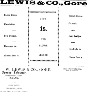 Page 3 Advertisements Column 5 (Mataura Ensign 17-6-1905)