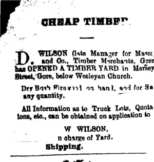 Page 1 Advertisements Column 1 (Mataura Ensign 2-2-1905)