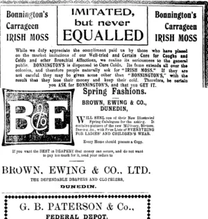 Page 1 Advertisements Column 4 (Mataura Ensign 11-11-1905)