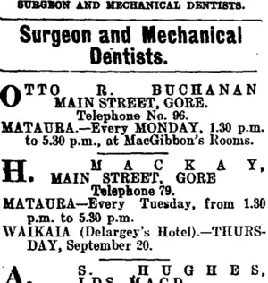 Page 4 Advertisements Column 1 (Mataura Ensign 15-9-1906)