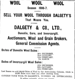 Page 1 Advertisements Column 4 (Mataura Ensign 4-12-1906)