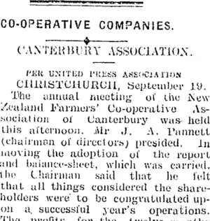 CO-OPERATIVE COMPANIES. (Mataura Ensign 21-9-1908)
