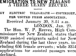 EMIGRATION TO NEW ZEALAND. (Mataura Ensign 30-1-1908)