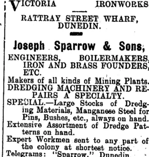 Page 1 Advertisements Column 4 (Mataura Ensign 14-11-1908)