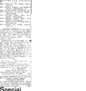 Page 3 Advertisements Column 5 (Mataura Ensign 31-12-1908)