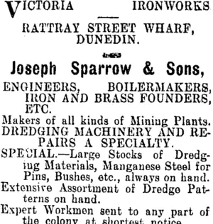 Page 1 Advertisements Column 4 (Mataura Ensign 13-1-1909)