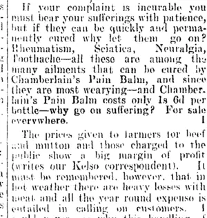 Page 4 Advertisements Column 6 (Mataura Ensign 9-3-1909)