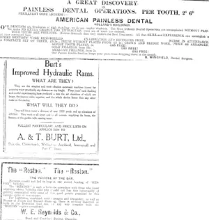 Page 1 Advertisements Column 3 (Mataura Ensign 27-3-1909)