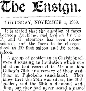 The Ensign. THURSDAY, NOVEMBER 4, 1909. (Mataura Ensign 4-11-1909)