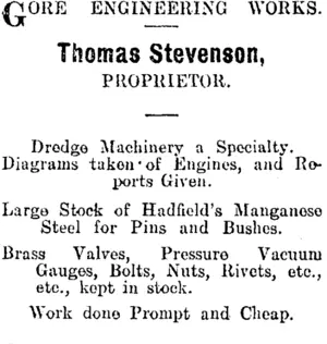 Page 1 Advertisements Column 4 (Mataura Ensign 4-12-1909)