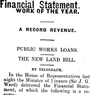 Financial Statement. (Mataura Ensign 20-7-1910)