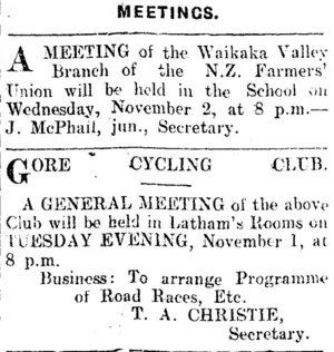 Page 1 Advertisements Column 4 (Mataura Ensign 1-11-1910)