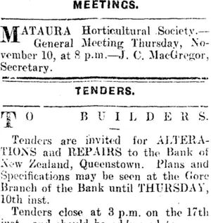 Page 1 Advertisements Column 4 (Mataura Ensign 5-11-1910)