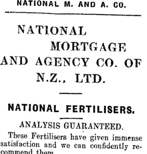 Page 8 Advertisements Column 4 (Mataura Ensign 10-12-1910)