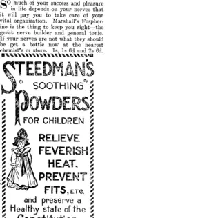 Page 8 Advertisements Column 1 (Mataura Ensign 8-8-1911)
