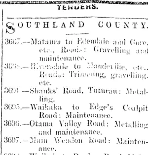 Page 1 Advertisements Column 4 (Mataura Ensign 3-2-1911)