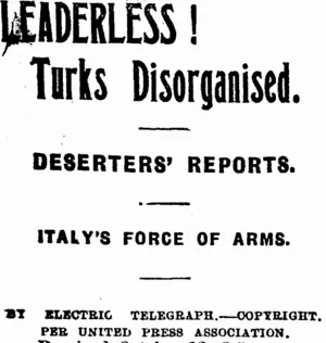 LEADERLESS! (Mataura Ensign 12-10-1911)