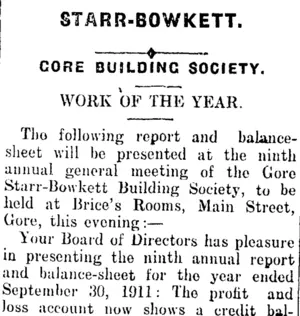 STARR-BOWKETT. (Mataura Ensign 25-10-1911)