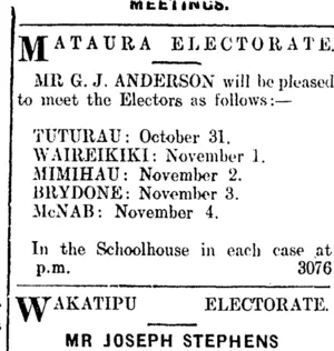 Page 1 Advertisements Column 4 (Mataura Ensign 27-10-1911)
