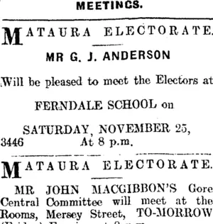 Page 1 Advertisements Column 4 (Mataura Ensign 23-11-1911)