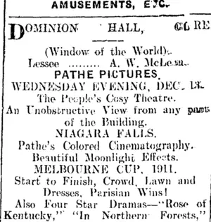 Page 1 Advertisements Column 5 (Mataura Ensign 12-12-1911)