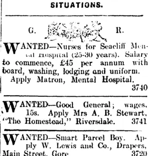 Page 1 Advertisements Column 5 (Mataura Ensign 20-12-1911)