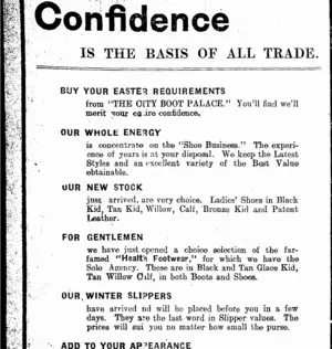 Page 2 Advertisements Column 1 (Mataura Ensign 6-4-1912)