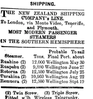 Page 1 Advertisements Column 1 (Mataura Ensign 27-6-1912)