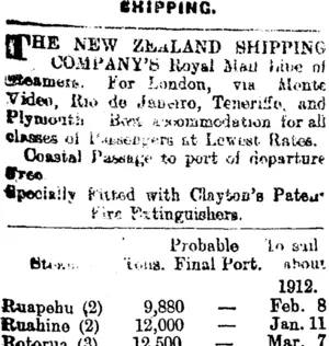 Page 1 Advertisements Column 1 (Mataura Ensign 3-2-1912)