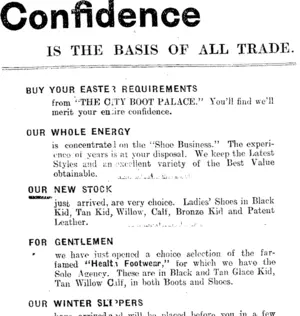 Page 2 Advertisements Column 1 (Mataura Ensign 27-3-1912)