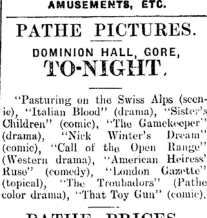 Page 1 Advertisements Column 5 (Mataura Ensign 27-3-1912)