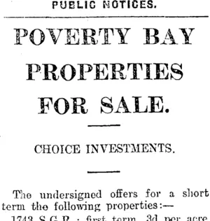 Page 1 Advertisements Column 4 (Mataura Ensign 8-10-1912)