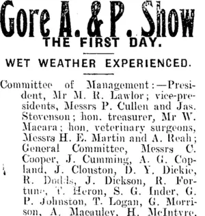 Gore A. & P. Show (Mataura Ensign 3-12-1912)