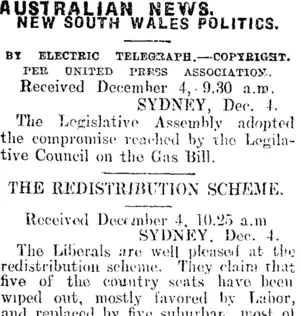 AUSTRALIAN NEWS. (Mataura Ensign 4-12-1912)