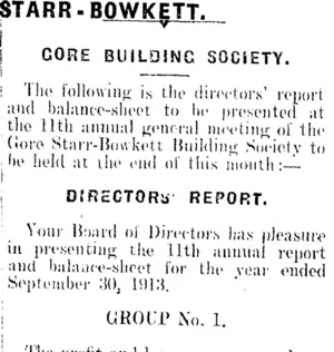 STARR-BOWKETT. (Mataura Ensign 11-10-1913)