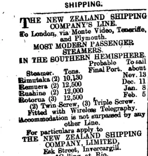Page 1 Advertisements Column 1 (Mataura Ensign 5-12-1913)