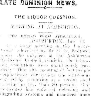 LATE DOMINION NEWS. (Mataura Ensign 14-7-1914)