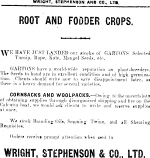Page 8 Advertisements Column 2 (Mataura Ensign 23-10-1914)