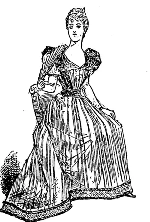 EVENING GOWN WITH PRACTICAL POSSIBILITIES. (Northern Advocate, 27 May 1893)