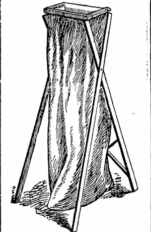 A HANDY CONTRIVANCE.  No description is needed, as any farmer can see from the picture how it is made and used. It is very handy and can be folded up and put away when not  in use. (Northern Advocate, 21 October 1893)