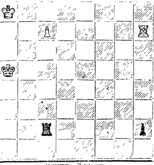 t,i.\ck—3 pusepy  \\ JUTE—."i piCCCS  "White to play and wn: (North Otago Times, 08 November 1892)