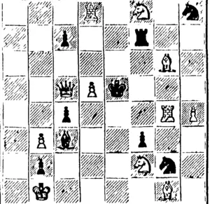 wiiitk—11 pieces.  White to play and mate in two moves. (North Otago Times, 12 June 1894)