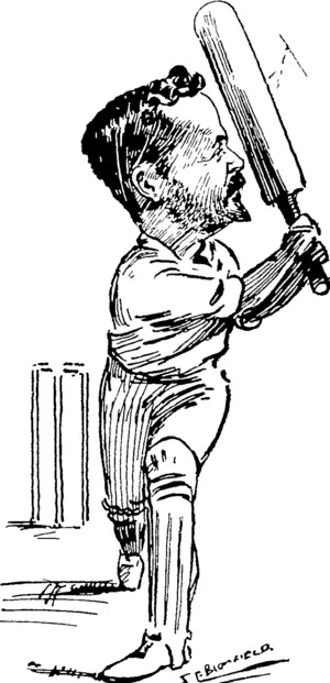 T. H. WILSON,  One of the Leading Batsmen of the Hutt  District Cricket Club. (New Zealand Free Lance, 27 November 1909)