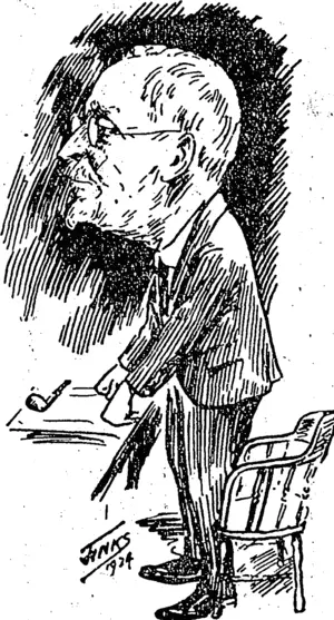 VETERAN COUNCILLOR MAYO  (Devonport, Auckland).  Sat m the council-house early and late, debating to and fro.  ���Shakespeare. (NZ Truth, 20 September 1924)