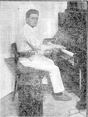 MONTECINO, MUSICAL ,MARATHONIST. (As he appeared at the Start of his Lambton Quay Fake.) (NZ Truth, 11 October 1924)